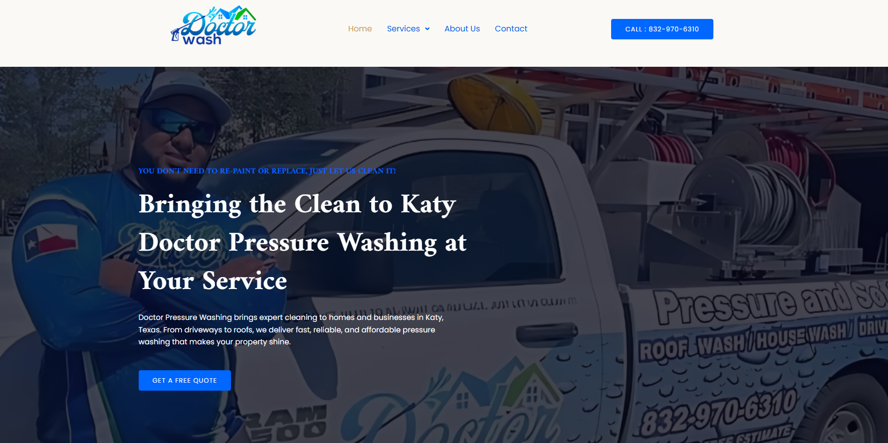 Doctor Pressure Washing Website