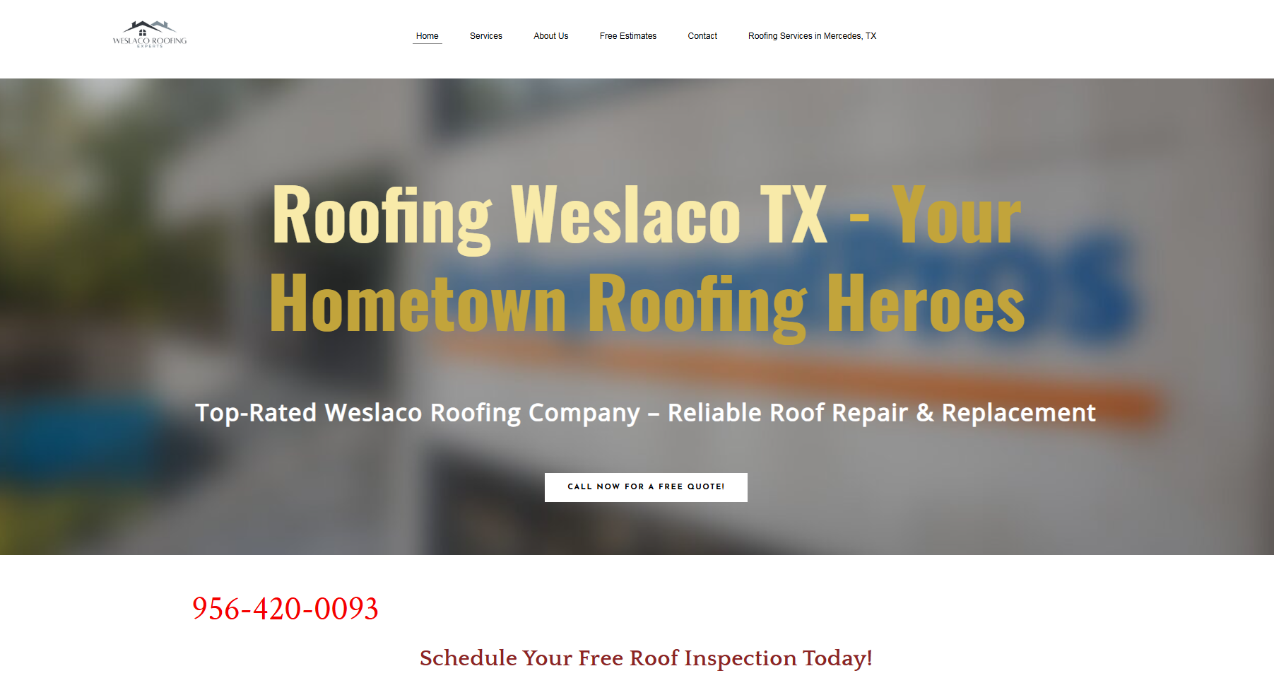 Weslaco Roofing Website