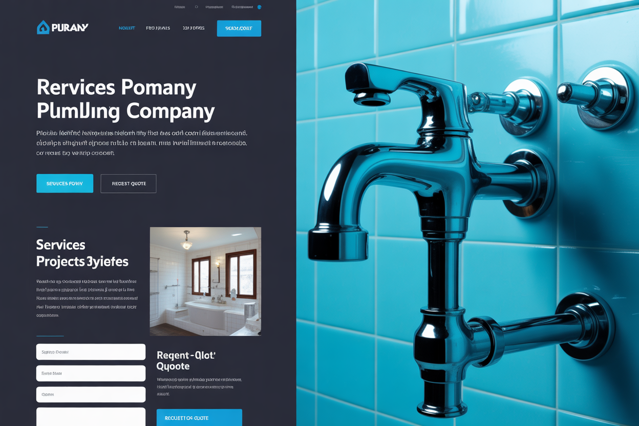 Professional plumbing website design example showcasing modern layout and trust-building elements